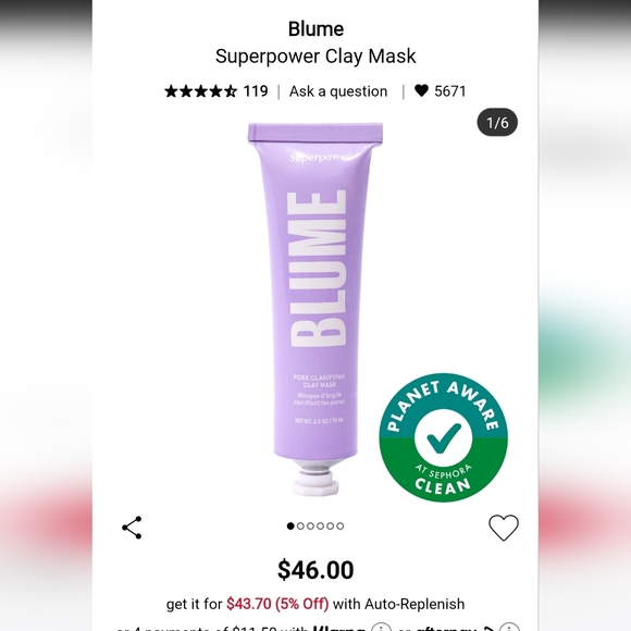 Blume Superpower Clay Mask - Picture 3 of 4